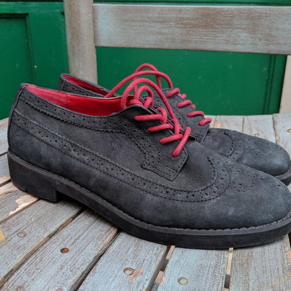 Women's Ralph Lauren Black Saddle Shoes Size 6M